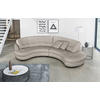 ECKSOFA BRETANIA in Lederlook Echtleder Hellgrau  300/113 cm  - Hellgrau/Schwarz, Design, Leder/Kunststoff (300/113cm) - Livetastic