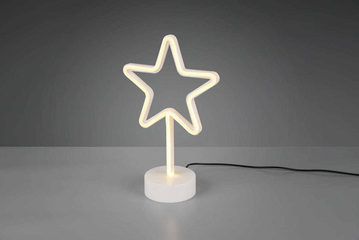LED-TISCHLEUCHTE - Weiss, Trend, Kunststoff (18,7/30,5/10cm)