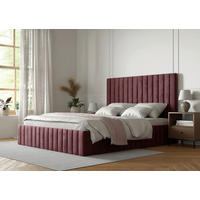 POLSTERBETT Lattenrost, Bettkasten 140/200 cm  in Bordeaux  - Bordeaux/Schwarz, Design, Holz/Textil (140/200cm) - Boxxx