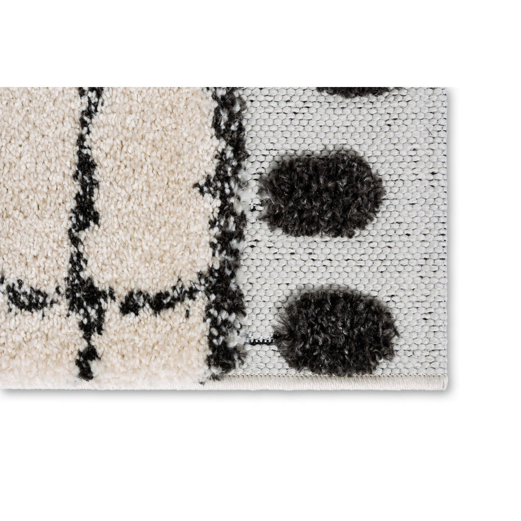 Thumbnail - Schöner Wohnen Webteppich, Weiß, Textil, Raute, rechteckig, 140x200 cm, für Fußbodenheizung geeignet, pflegeleicht, Tepp...