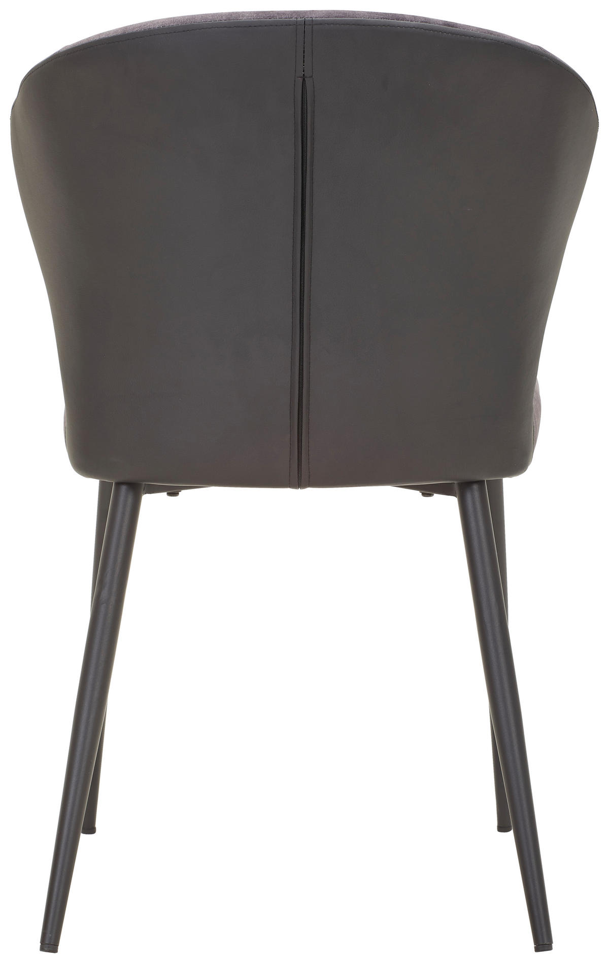STUHL  in Eisen Lederlook, Samt Metall, Textil  - Dunkelgrau/Schwarz, MODERN, Textil/Metall (57/79/53cm) - Livetastic