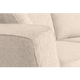 ECKSOFA in Flachgewebe Creme  - Eichefarben/Creme, KONVENTIONELL, Holz/Textil (265/159cm) - Carryhome