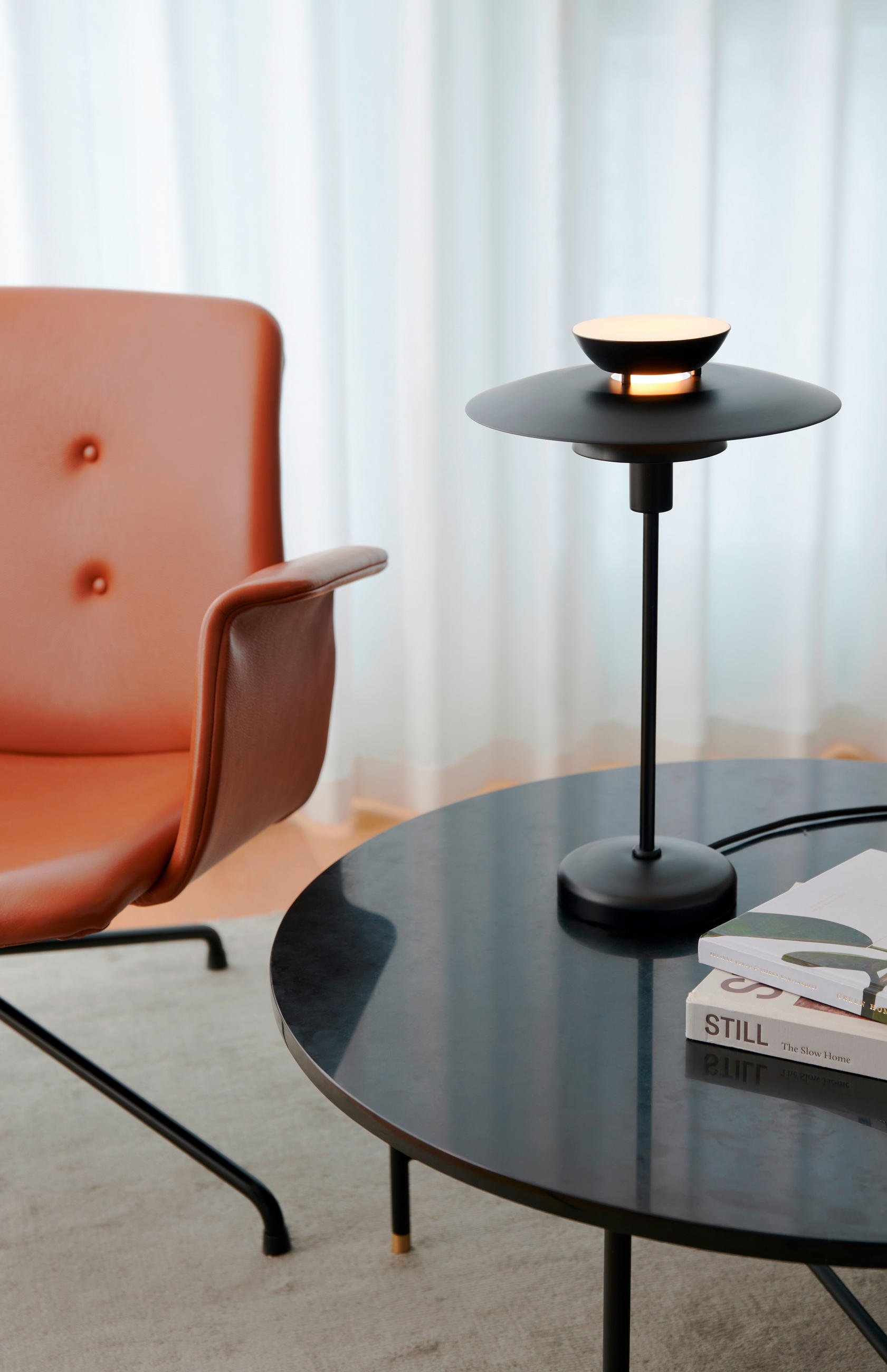 TISCHLEUCHTE Carmen 26/43 cm   - Schwarz, Design, Metall (26/43cm) - Nordlux