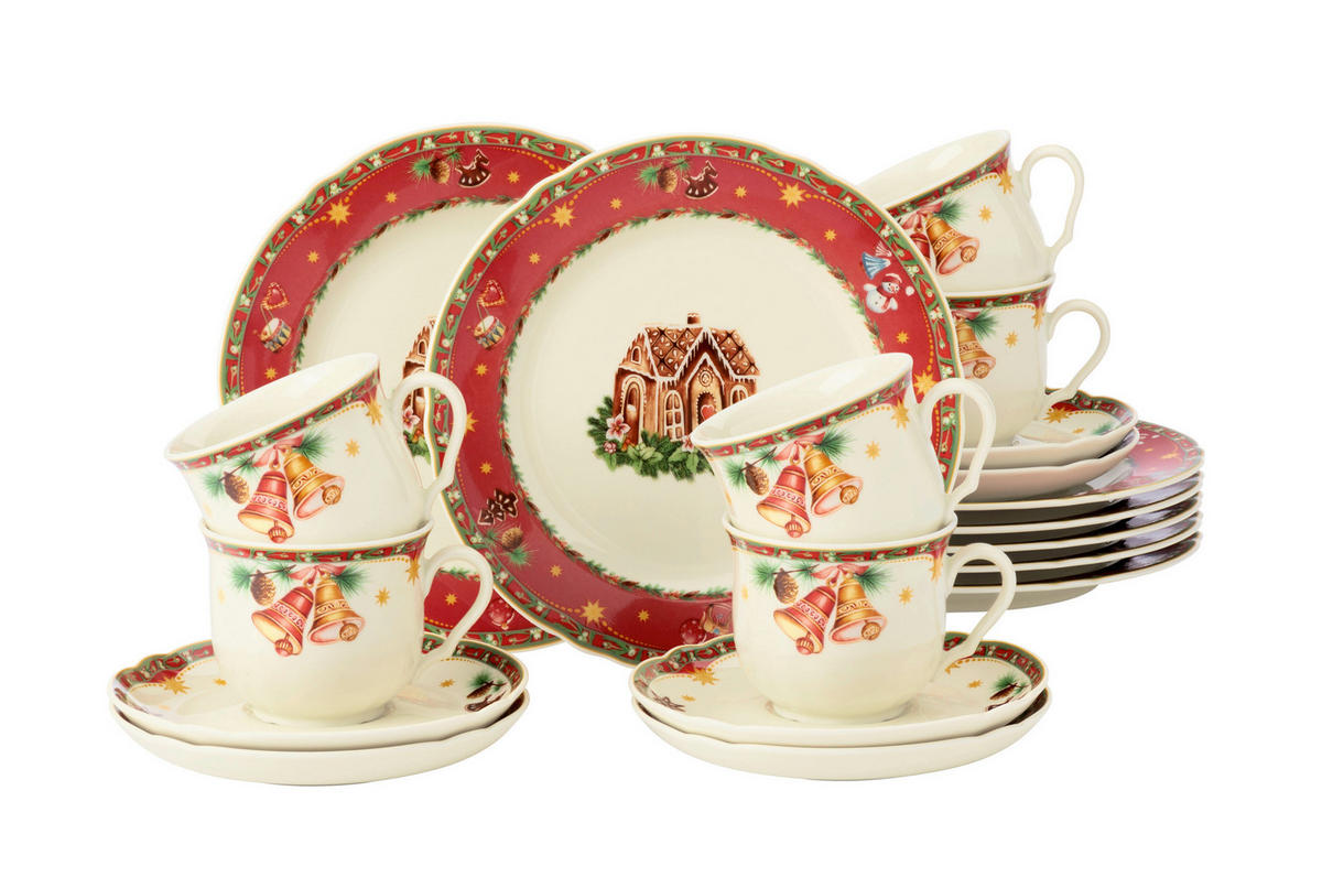 KAVNI SERVIS   18-delni      - večbarvno, Basics, keramika (43/24/18,1cm) - Seltmann Weiden