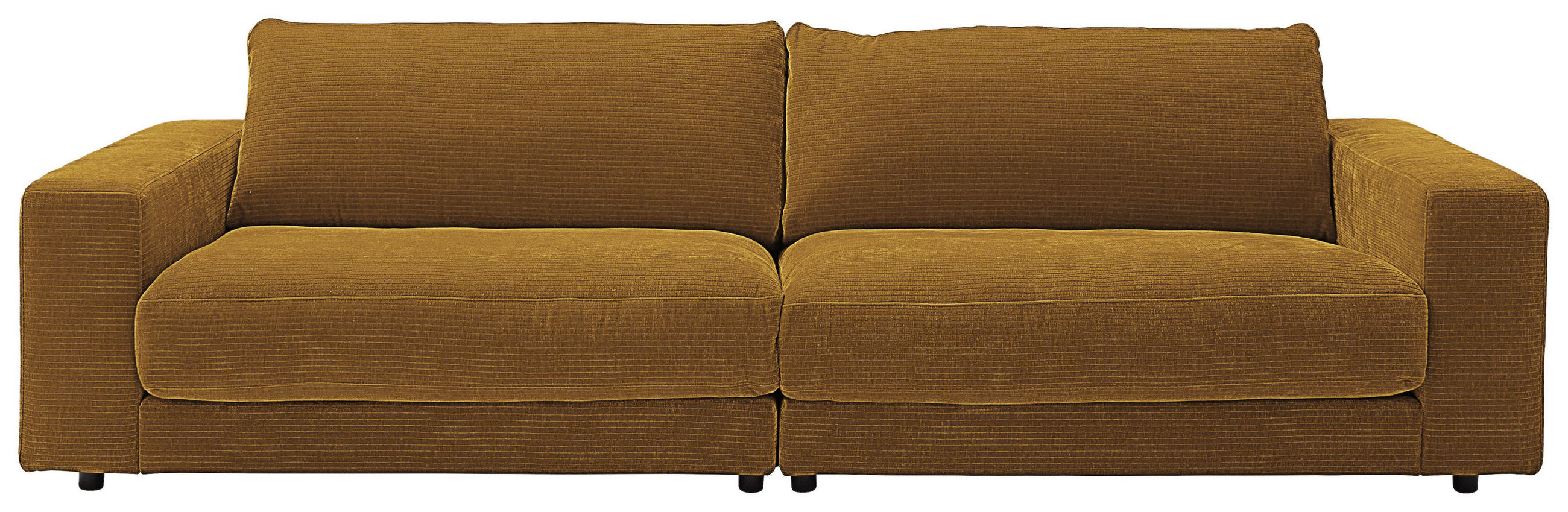 3-SITZER-SOFA in Chenille Hellgrün, Senfgelb  - Senfgelb/Schwarz, Design, Kunststoff/Textil (290/86/127cm) - Lomoco