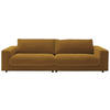 3-SITZER-SOFA in Chenille Hellgrün, Senfgelb  - Senfgelb/Schwarz, Design, Kunststoff/Textil (290/86/127cm) - Lomoco