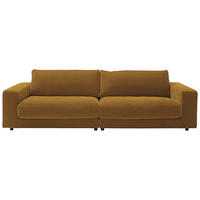 3-SITZER-SOFA in Chenille Hellgrün, Senfgelb  - Senfgelb/Schwarz, Design, Kunststoff/Textil (290/86/127cm) - Lomoco