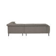 ECKSOFA in Webstoff Greige  280/205 cm  - Greige/Schwarz, Design, Textil/Metall (280/205cm) - Xora