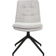 STUHL - Hellgrau/Schwarz, Design, Textil/Metall (49/90/68cm) - Johann Jakob