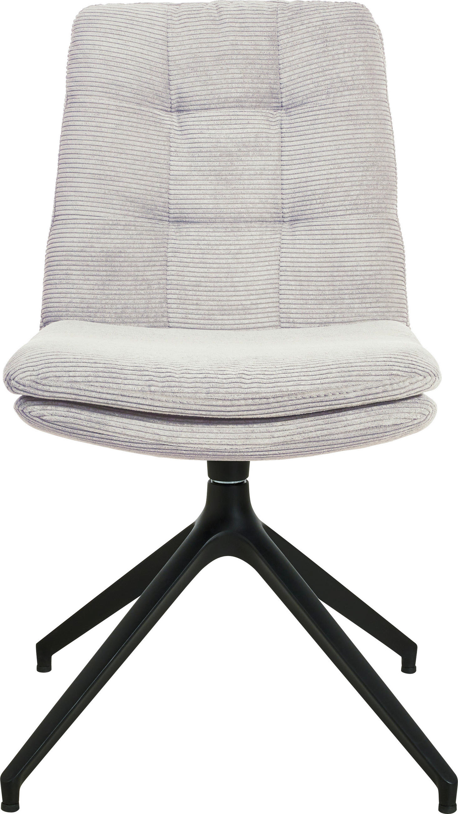 STUHL  in Cord  - Hellgrau/Schwarz, Design, Textil/Metall (49/90/68cm) - Johann Jakob