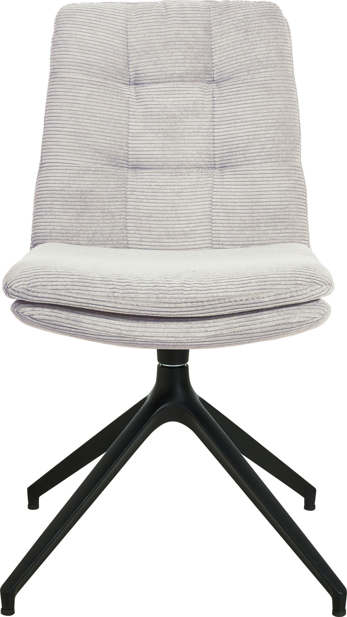 STUHL  in Cord  - Hellgrau/Schwarz, Design, Textil/Metall (49/90/68cm) - Johann Jakob