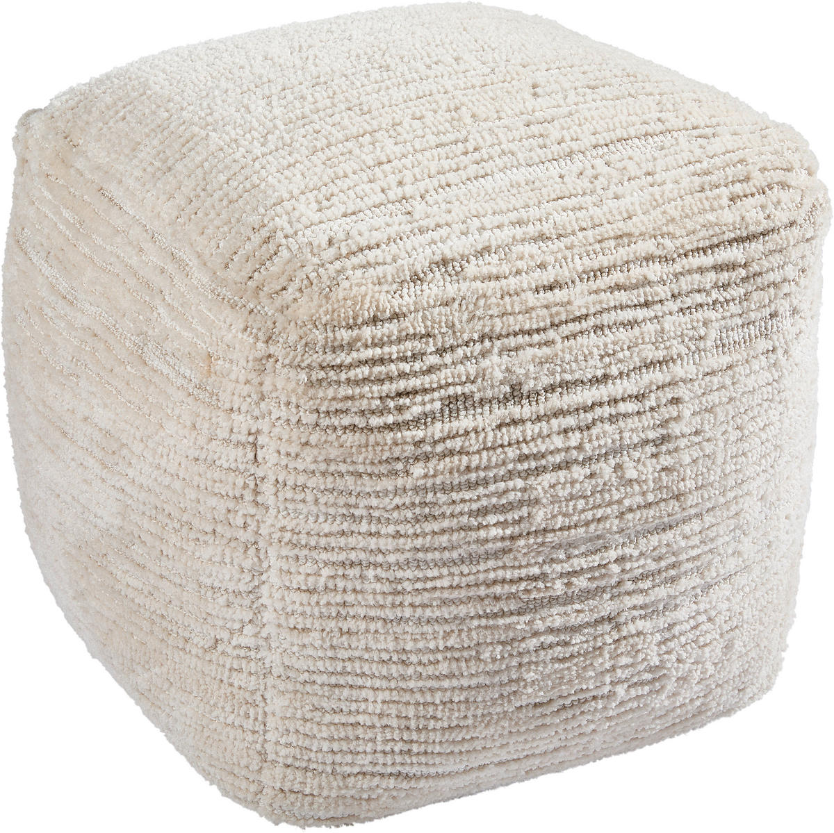 POUF Uni Beige 40/40/40 cm  - Beige/Naturfarben, Trend, Textil (40/40/40cm) - Novel