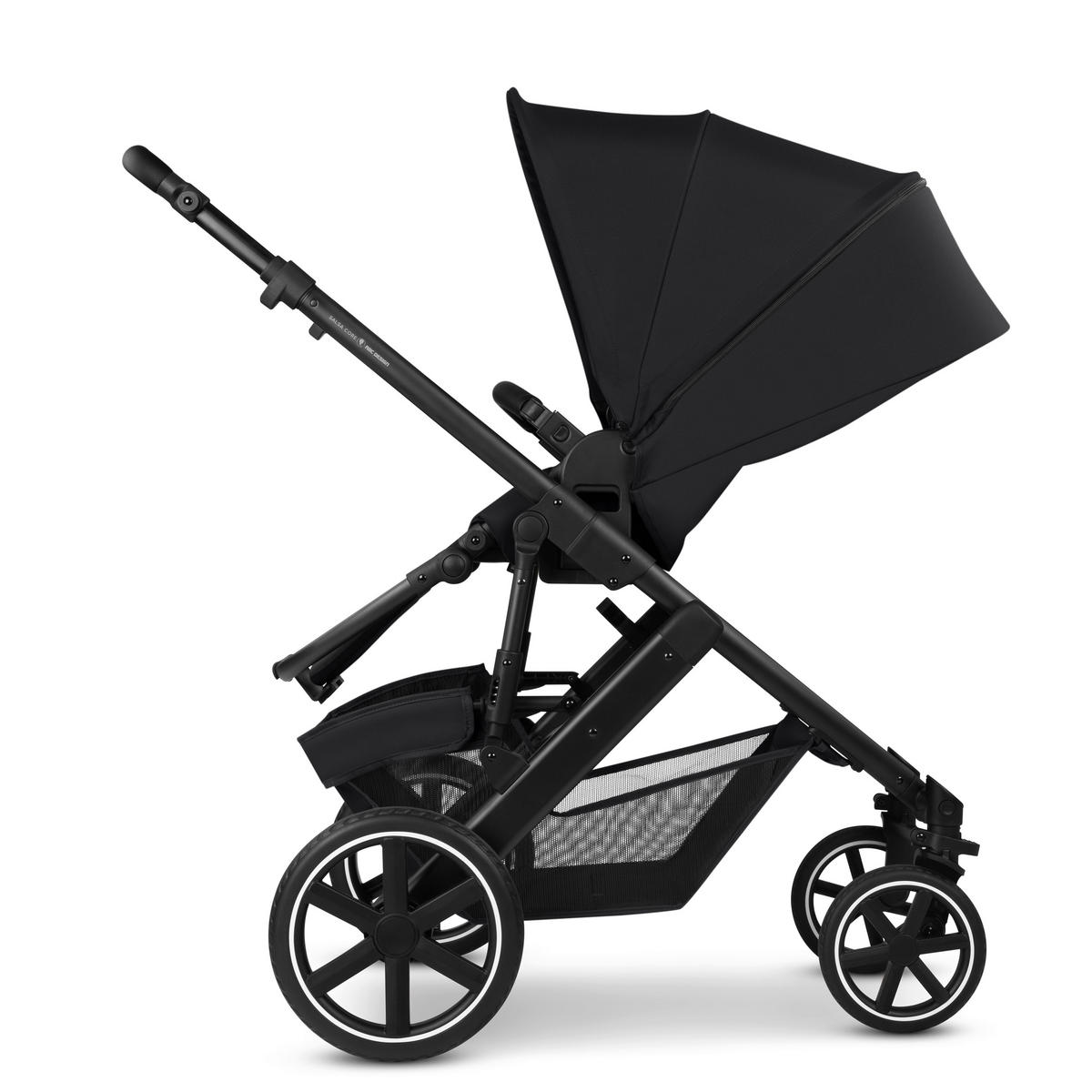 KINDERWAGENSET Salsa Core All in One  - Schwarz, Basics, Textil/Metall (63/123/97cm) - ABC Design