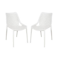 GARTENSTUHL-SET Weiß  - Weiß, MODERN, Kunststoff (50/83/60cm) - Gardenson