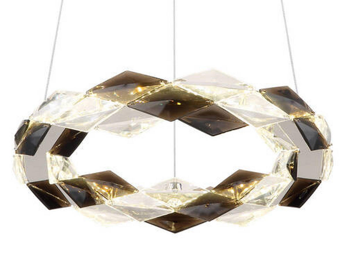 LED-HÄNGLAMPA 37,5/130 cm  - klar, Design, metall/plast (37,5/130cm) - Globo