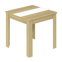 ESSTISCH 80/80/75 cm Nachbildung  Holzwerkstoff quadratisch Weiß, Honigeiche  - Honigeiche/Weiß, MODERN, Holzwerkstoff (80/80/75cm) - MID.YOU