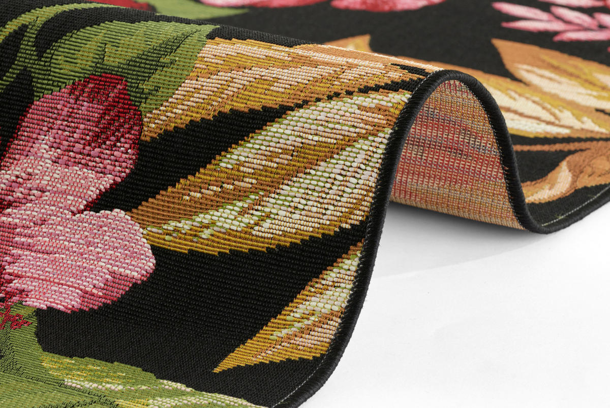 OUTDOORTEPPICH 120/180 cm Flair Multicolor, Goldfarben  - Goldfarben/Multicolor, Design, Kunststoff (120/180cm)