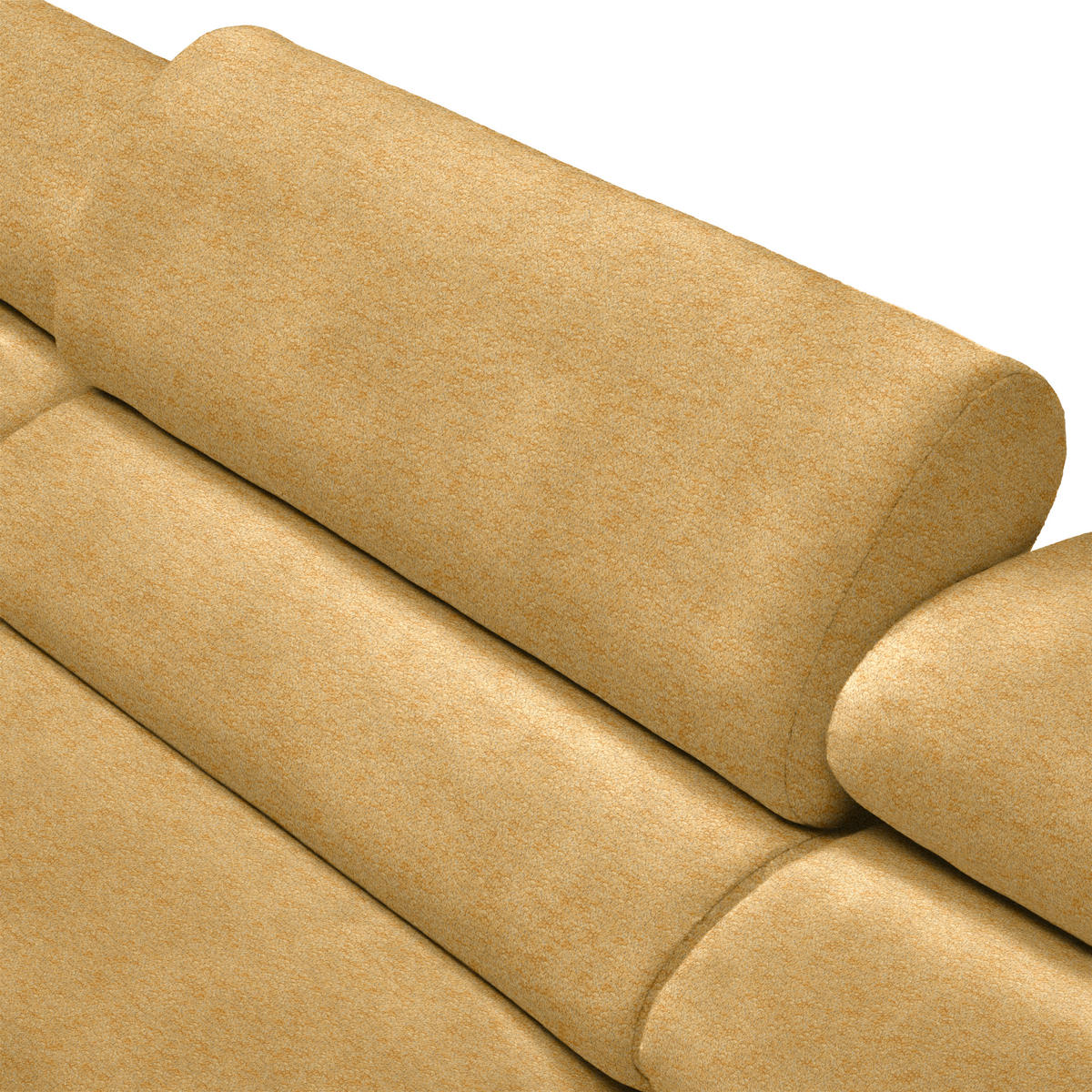 ECKSOFA in Velours Currygelb  - Currygelb, Natur, Holz/Textil (150/329cm) - Lomoco