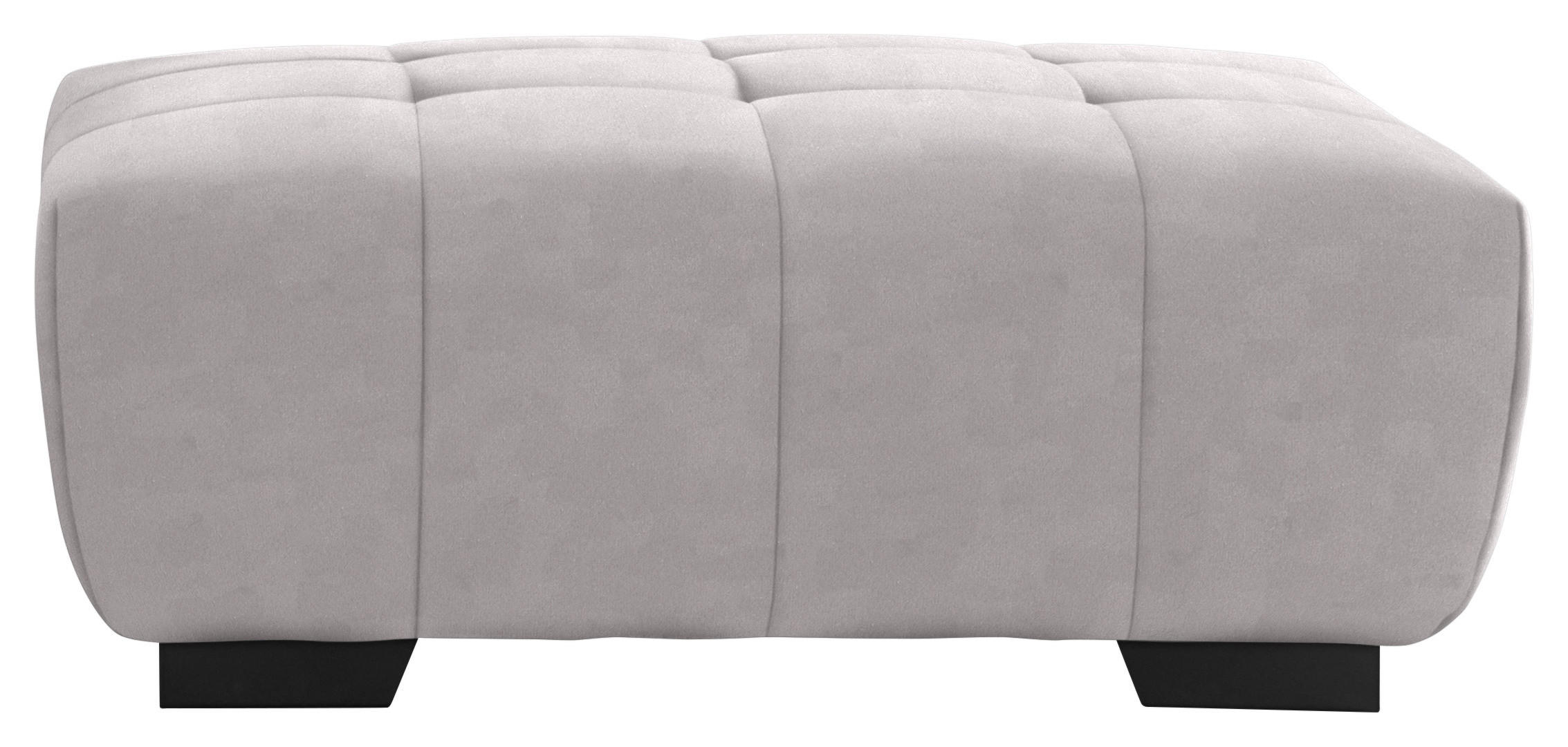 HOCKER in Textil Hellgrau  - Hellgrau/Schwarz, Konventionell, Textil/Metall (106/40/72cm) - Hom`in