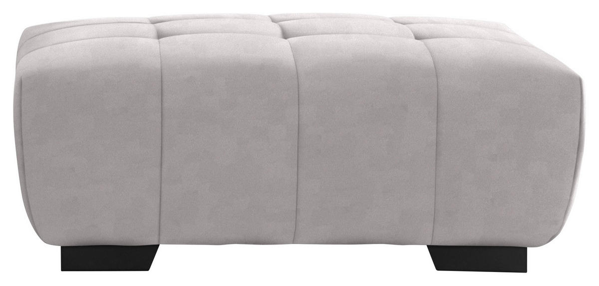 HOCKER in Textil Hellgrau  - Hellgrau/Schwarz, KONVENTIONELL, Textil/Metall (106/40/72cm) - Hom`in
