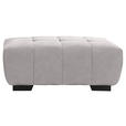 HOCKER in Textil Hellgrau  - Hellgrau/Schwarz, KONVENTIONELL, Textil/Metall (106/40/72cm) - Hom`in