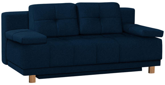 BOXSPRINGSOFA Dunkelblau - Dunkelblau, Design, Textil/Metall (202/92/104cm) - Novel