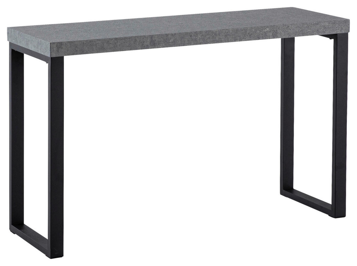 KONZOLOVÝ STOLEK, šedá, 120/40/76 cm - šedá/černá, Design, kov/kompozitní dřevo (120/40/76cm) - MID.YOU