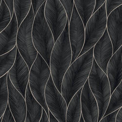 Xora Vliestapete Blau, Schwarz 52x1005 cm