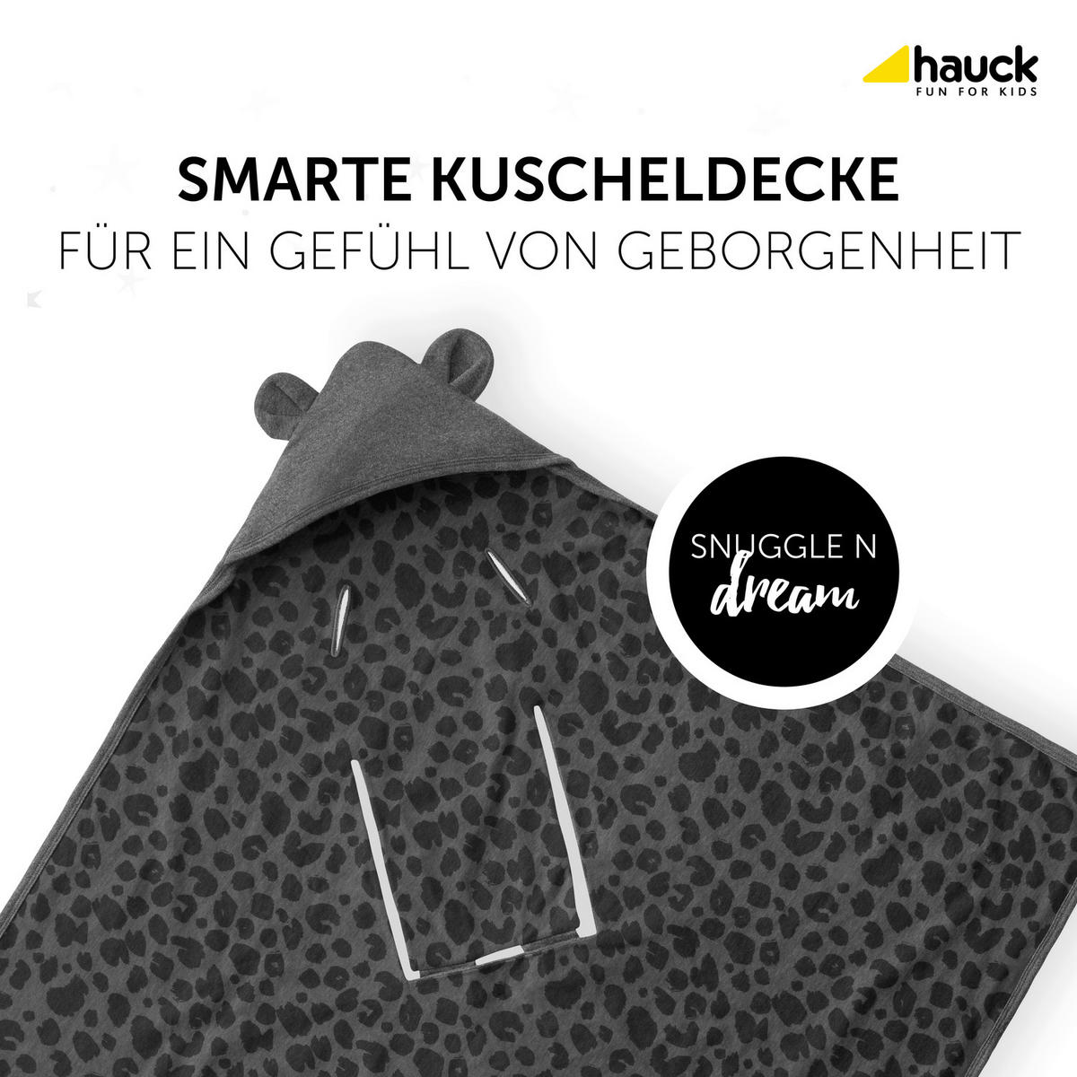 EINSCHLAGDECKE hauck  80/80 cm     - Anthrazit, Basics, Textil (80/80cm) - Hauck