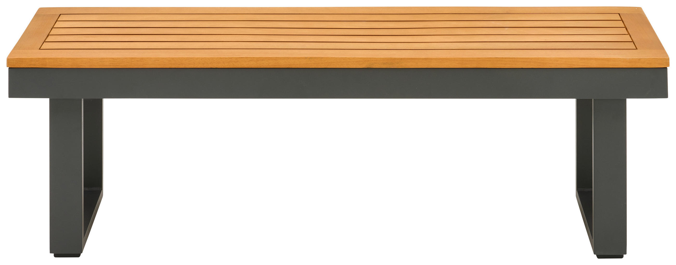 SITZBANK 120/40/35 cm  in Anthrazit, Akaziefarben  - Anthrazit/Akaziefarben, Design, Holz/Metall (120/40/35cm) - Amatio
