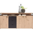 SIDEBOARD  in 177,3/87,8/38 cm  - Eichefarben/Schwarz, KONVENTIONELL, Holzwerkstoff/Kunststoff (177,3/87,8/38cm) - Xora