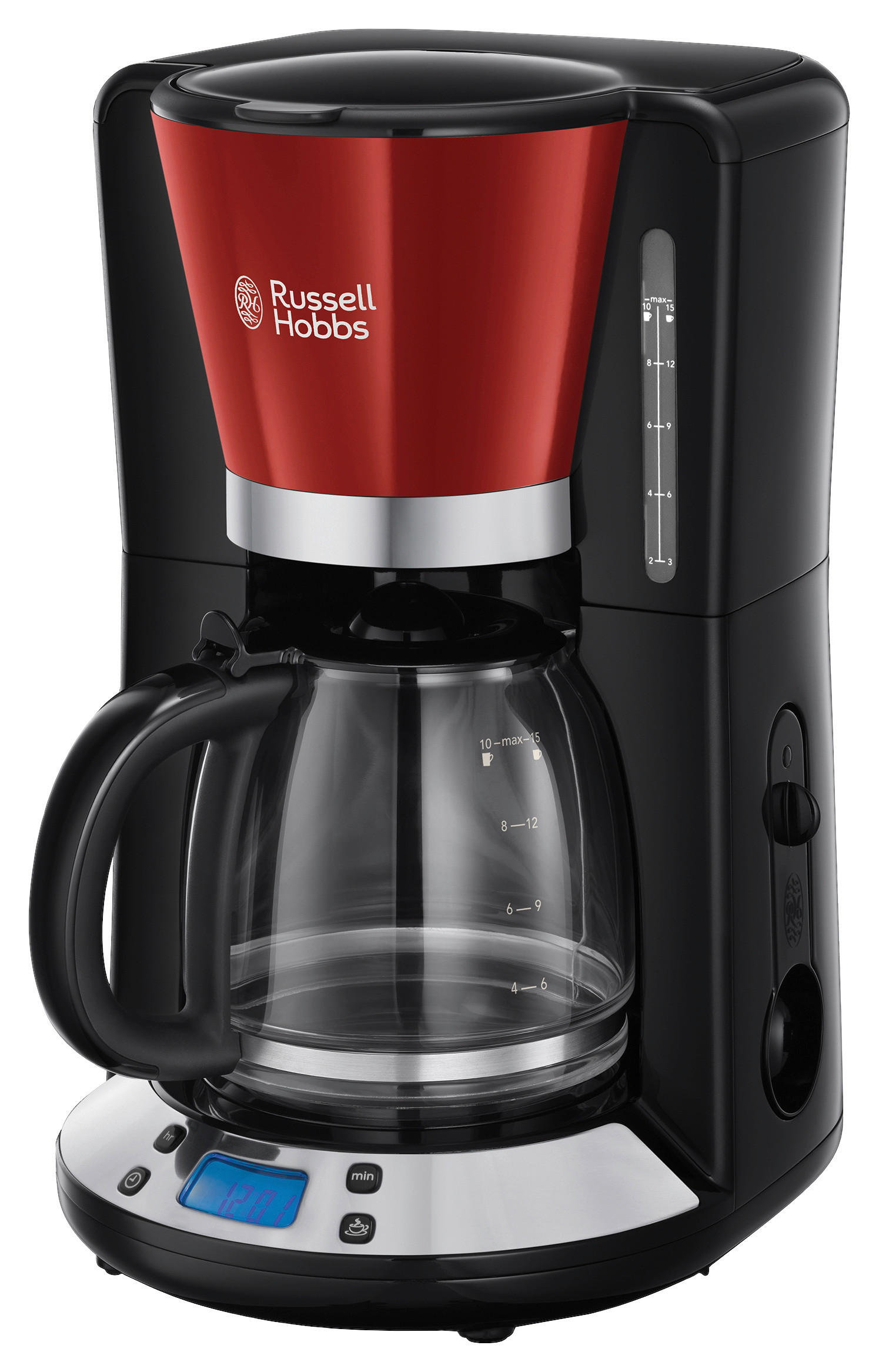 FILTERKAFFEEMASCHINE Colours Plus+ 24031-56  - Rot/Schwarz, Basics, Glas/Kunststoff (23,7/35,3/21,2cm) - Russel Hobbs