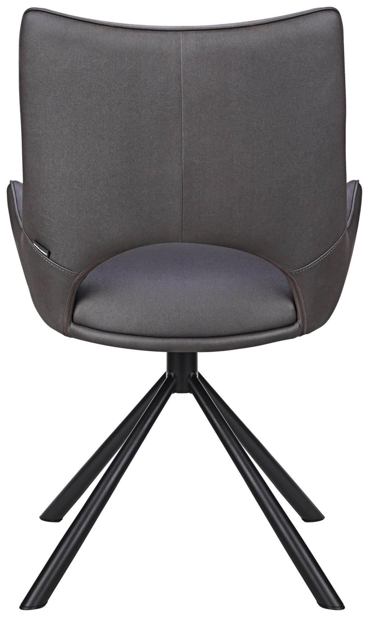 STUHL - Dunkelgrau/Schwarz, Design, Textil/Metall (57/88,5/62cm) - Carryhome