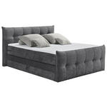 BOXSPRINGBETT 180/200 cm,  in Anthrazit, Matratze, Bettkasten, Topper, H3 = fest, H4 = sehr fest, Wendematratze mit unterschiedlichen Härtegraden  - Anthrazit/Schwarz, KONVENTIONELL, Kunststoff/Textil (180/200cm) - Esposa