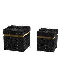 AUFBEWAHRUNGSBOXEN-SET    15.5/15.5/15.5 cm  - Schwarz, Basics, Naturmaterialien (15.5/15.5/15.5cm)