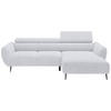 ECKSOFA in Cord Grau  - Schwarz/Grau, Konventionell, Textil/Metall (277/174cm) - Carryhome