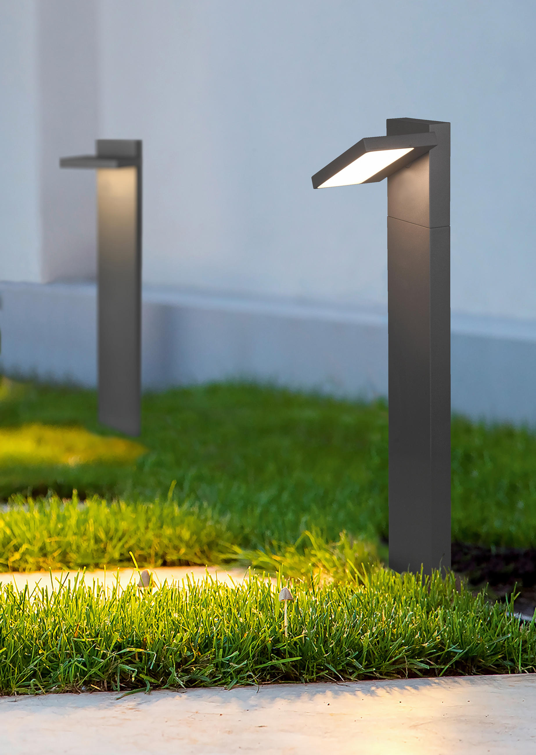 WEGELEUCHTE - Weiss/Anthrazit, Design, Kunststoff/Metall (100/15/14,8cm) - Trio Leuchten
