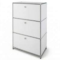STANDREGAL Weiß  - Weiß, Basics, Metall (75/120/40cm) - Floordirekt