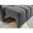 SCHLAFSOFA Plüsch Grau  inkl. Zierkissen, Rückenkissen, Bettkasten, Schlaffunktion, Rücken echt, Liegefläche im Originalstoff  - Schwarz/Grau, KONVENTIONELL, Kunststoff/Textil (200/73/105cm) - Carryhome