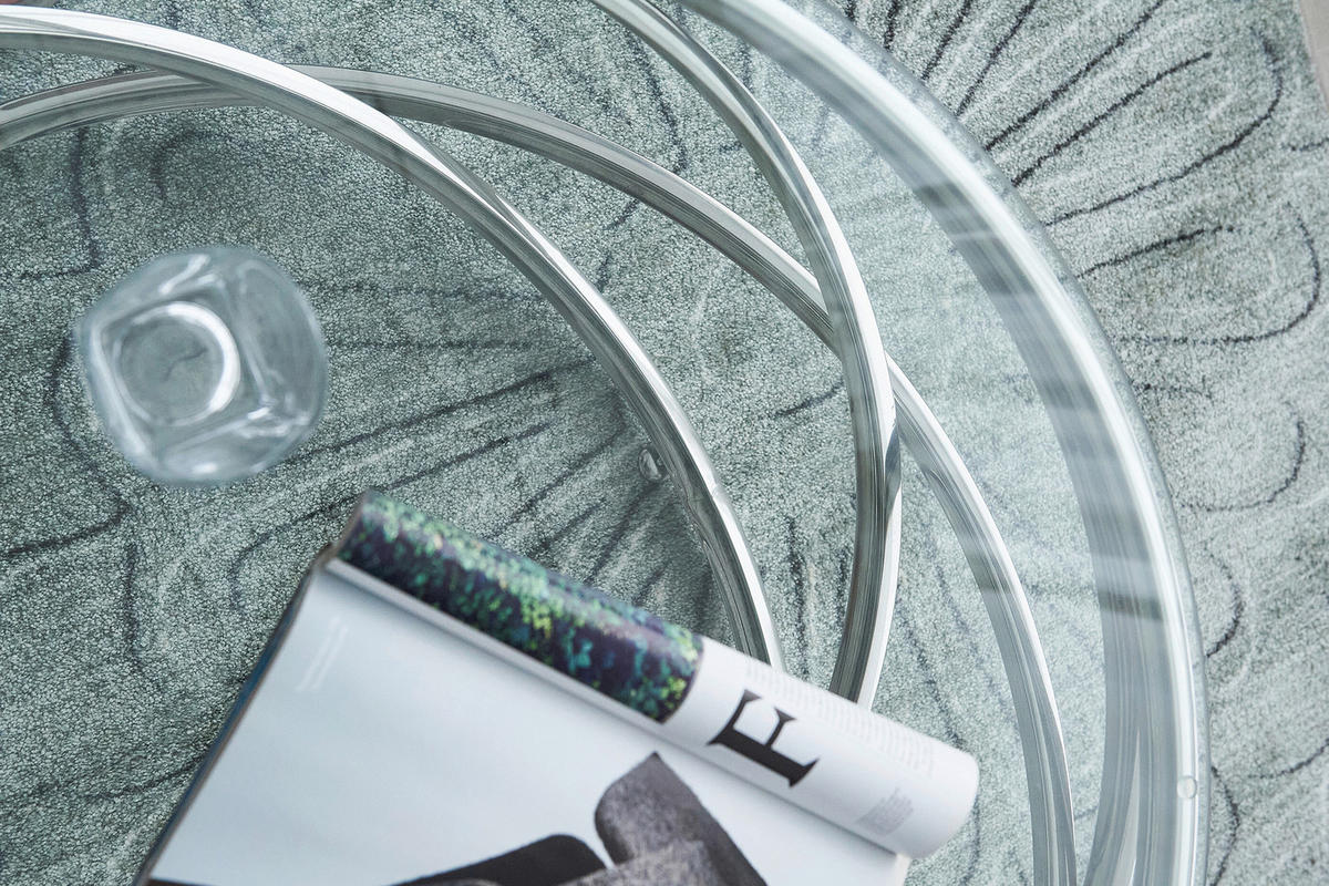 COUCHTISCH in Metall, Glas 80/80/42 cm  - Klar/Silberfarben, Design, Glas/Metall (80/80/42cm) - Livetastic
