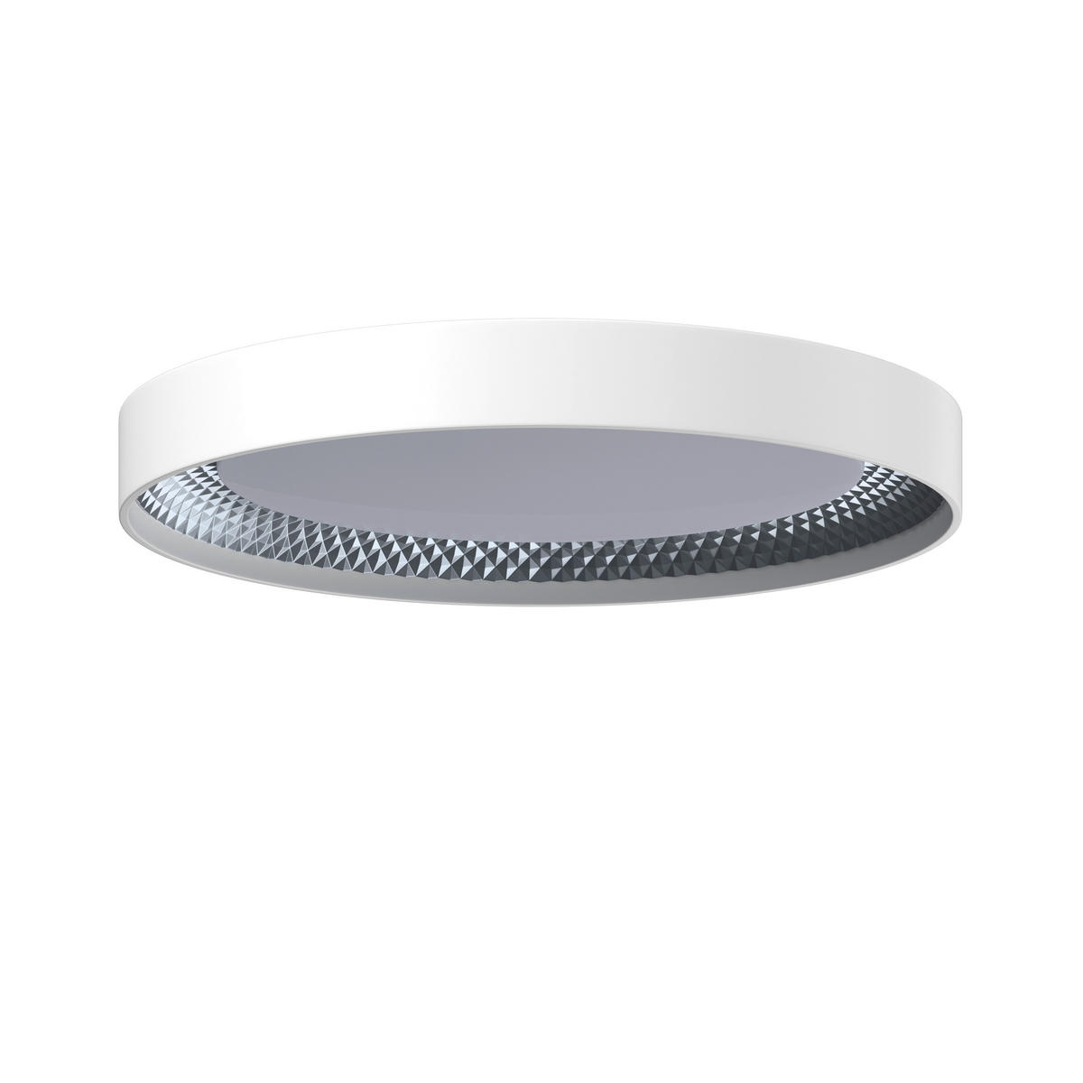 LED-DECKENLEUCHTE Ogulin 48,5/8 cm   - Hellgrau/Weiß, Design, Kunststoff (48,5/8cm) - Novel