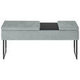 BETTBANK Flachgewebe Fichte, Kiefer Hellblau  - Schwarz/Hellblau, Design, Holz/Textil (124/45,5-61,5/49cm) - Dieter Knoll
