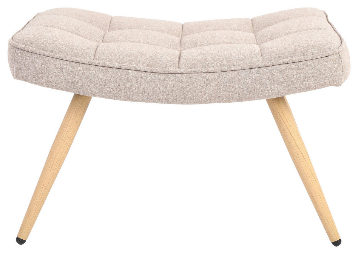 HOCKER in Textil, Holzwerkstoff Beige  - Eichefarben/Beige, MODERN, Holzwerkstoff/Textil (60/39/41cm) - MID.YOU