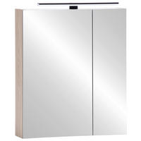 SPIEGELSCHRANK 60/74,4/16 cm  - Eichefarben, KONVENTIONELL, Glas/Holzwerkstoff (60/74,4/16cm) - Stylife