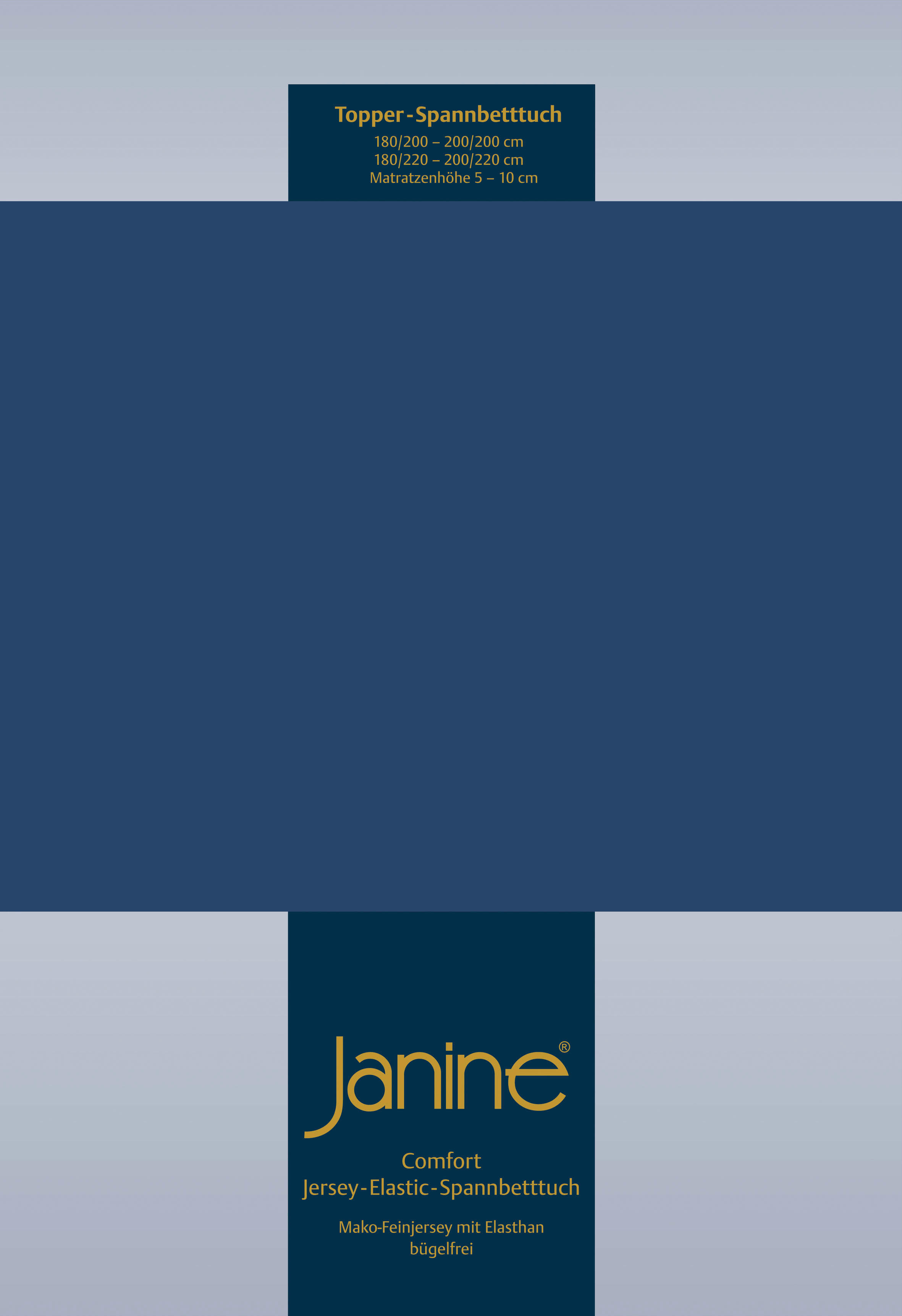 TOPPER-SPANNBETTTUCH Jersey  - Dunkelblau, Basics, Textil (100/200/10cm) - Janine