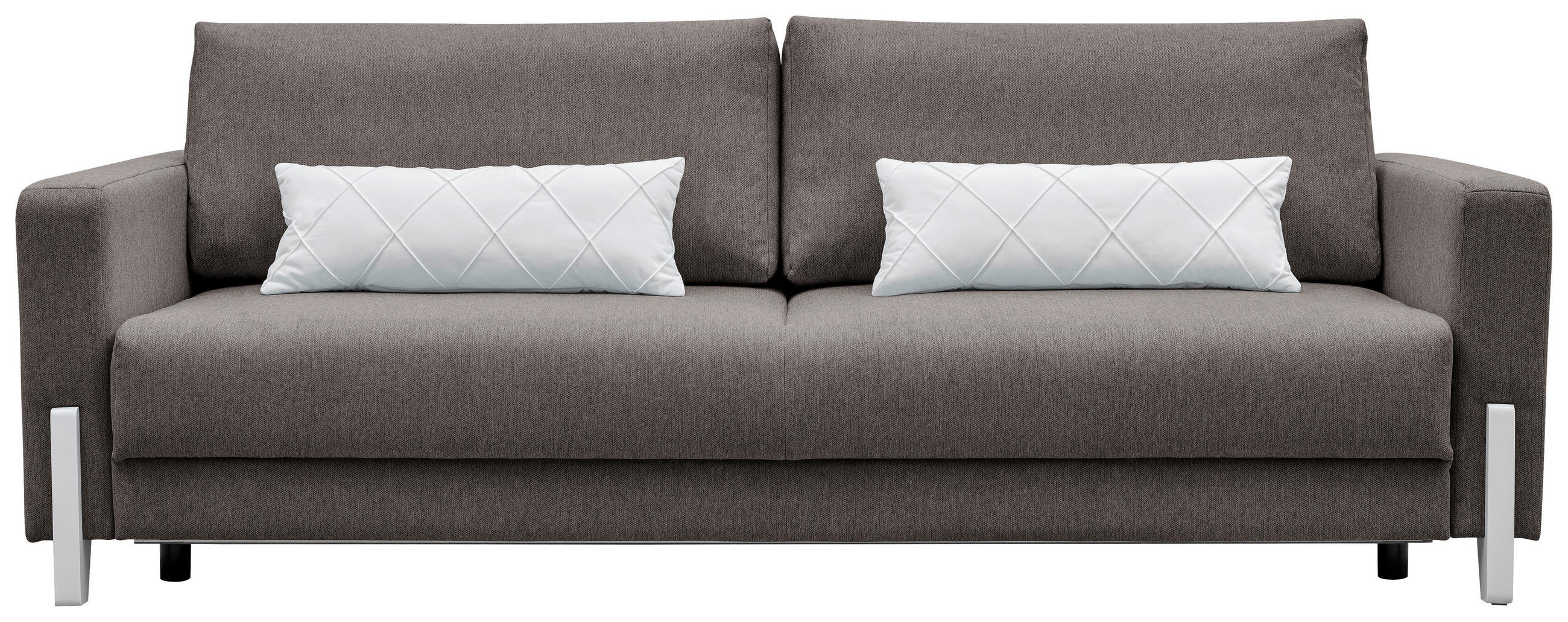 SCHLAFSOFA Webstoff Dunkelgrau  - Dunkelgrau/Schwarz, Design, Holz/Textil (234/90/95cm) - Livetastic