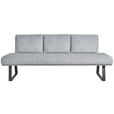 SITZBANK 224/92/78 cm  in Grau, Schwarz  - Schwarz/Grau, Design, Textil/Metall (224/92/78cm) - Dieter Knoll