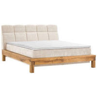 BOXSPRING-ÁGY 180/200 cm  bézs  - bézs/bükk, Natur, textil/fa (180/200cm) - Livetastic