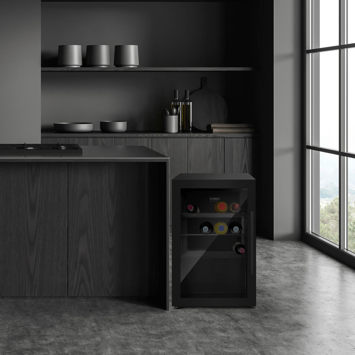 GETRÄNKEKÜHLSCHRANK 43/68/55,5 cm  - Schwarz, Basics, Metall (43/68/55,5cm) - CASO Design
