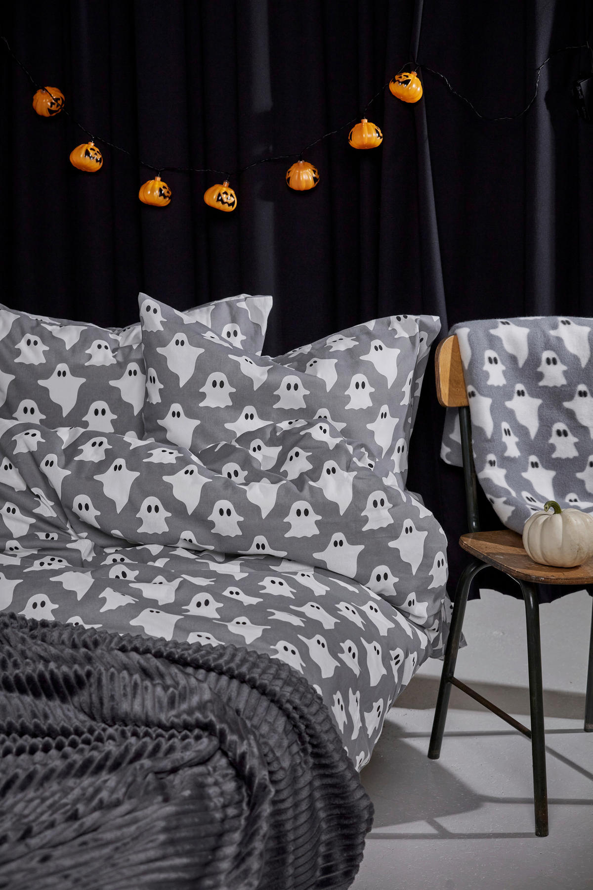 PÅSLAKANSET 2-teilig vävt tyg 150/210 cm  - grå, Basics, textil (150/210cm)